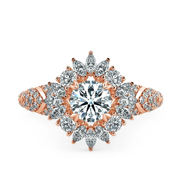 Nhẫn đính hôn Floral Halo NCH2501 2